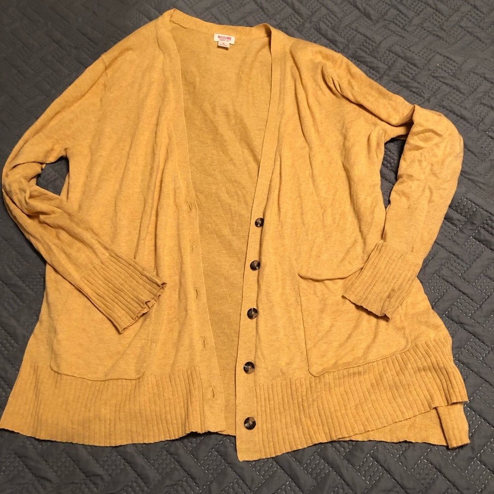 Mustard Yellow Cardigan.